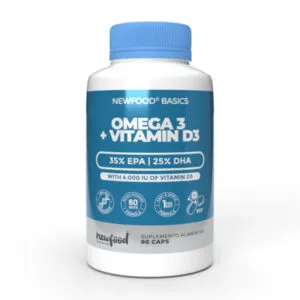 newfood suplemento alimentar ácidos gordos essenciais articular ossos imunitário normal funcionamento omega 3 + vitamina d3