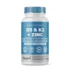 D3 & K2 + Zinc — Vitamina D3, K2 (Menaquinona 7), Magnesio e Zinco para Imunidade e Bem-Estar Osseo