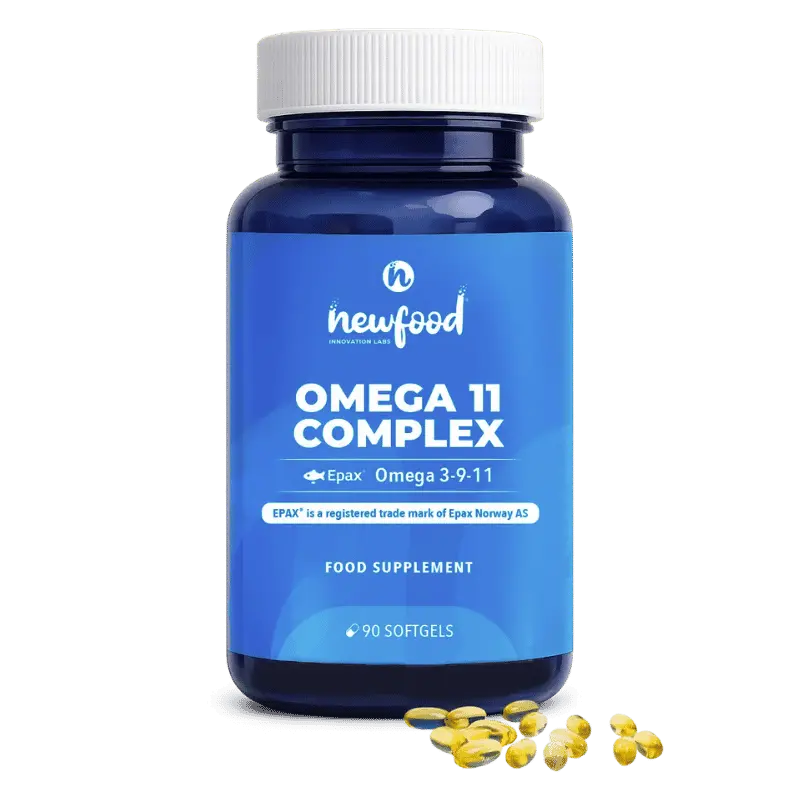 OMEGA 11 COMPLEX 1 NEWFOOD Suplemento Alimentar OMEGA 3-9-11 EPAX®